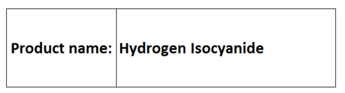 Hydrogen Isocyanide Hydrogen Isocyanide
