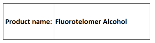 Fluorotelomer Alcohol Fluorotelomer Alcohol