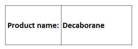 Decaborane Decaborane