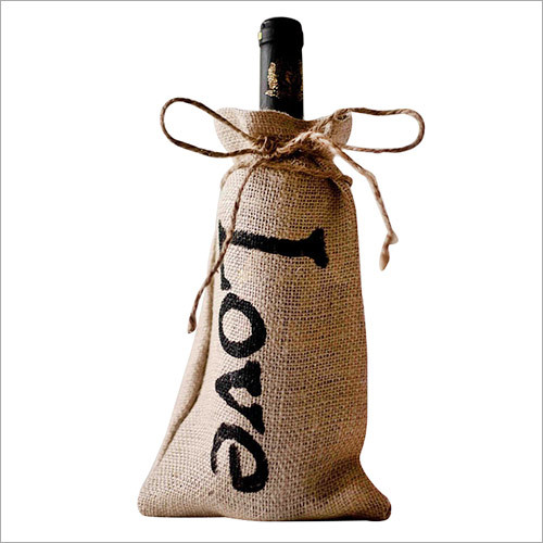 Jute Christmas Wine Bags Jute Christmas Wine Bags