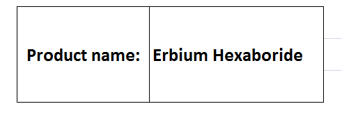 Erbium Hexaboride Erbium Hexaboride