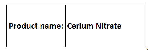 Cerium Nitrate Cerium Nitrate