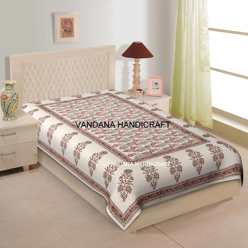 Hand Block Printed Cotton Bed-sheet Hand Block Printed Cotton Bed-sheet