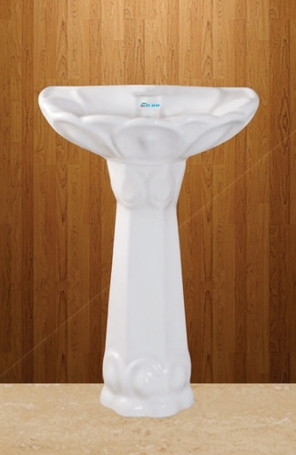 White Design Pedestal Wash Basin White Design Pedestal Wash Basin