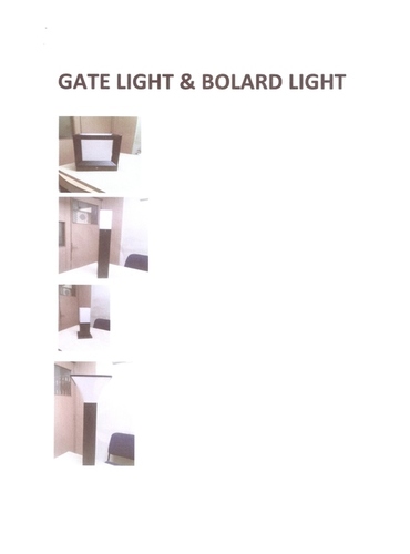 DECORATIVE GATE LIGHT. DECORATIVE GATE LIGHT.