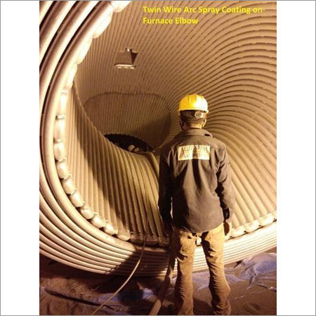 High Velocity Arc Wire Spray Coating on Furnace Elbow High Velocity Arc Wire Spray Coating on Furnace Elbow