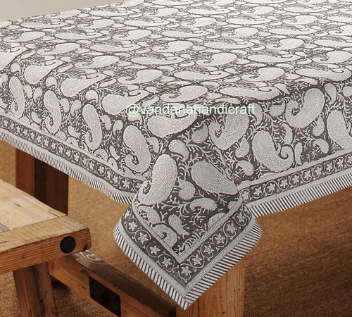 Indian Traditional Handblock Printed Table Cover Indian Traditional Handblock Printed Table Cover