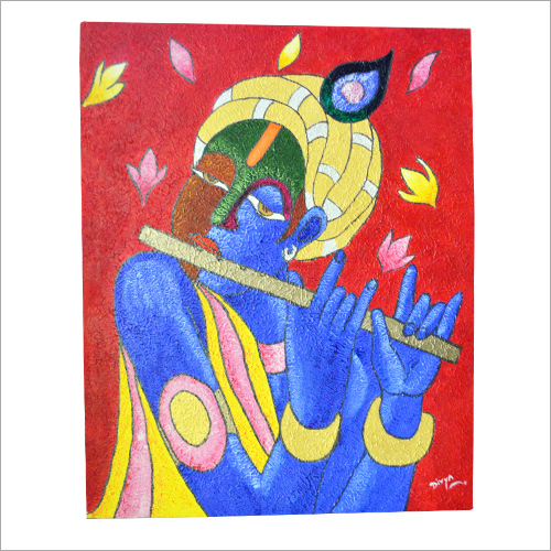Tructared Acrylic Krishna Painting Tructared Acrylic Krishna Painting