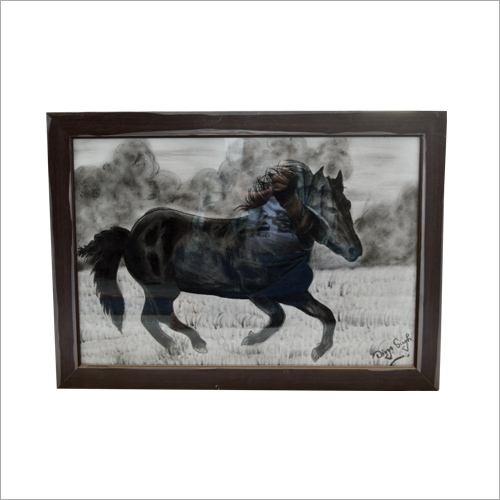 Vastu Running Horse Charcoal Painting Vastu Running Horse Charcoal Painting
