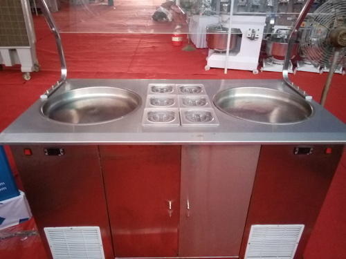 Double Pan Fried Ice Cream Machine Double Pan Fried Ice Cream Machine
